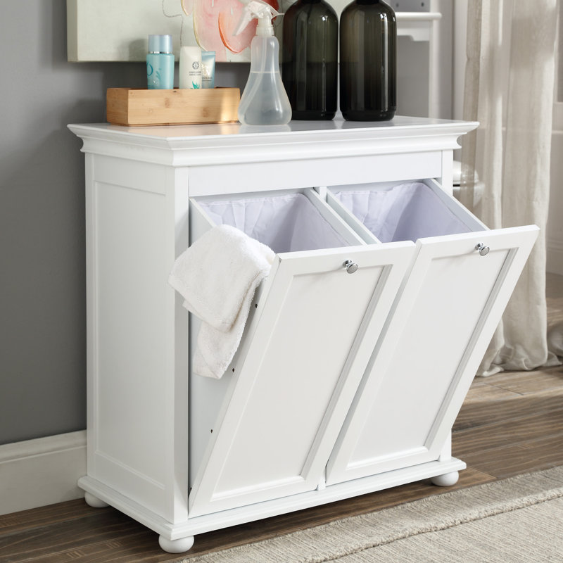 Home Decorators Collection Hampton Harbor 35 In. Double Tiltout Hamper 1F9